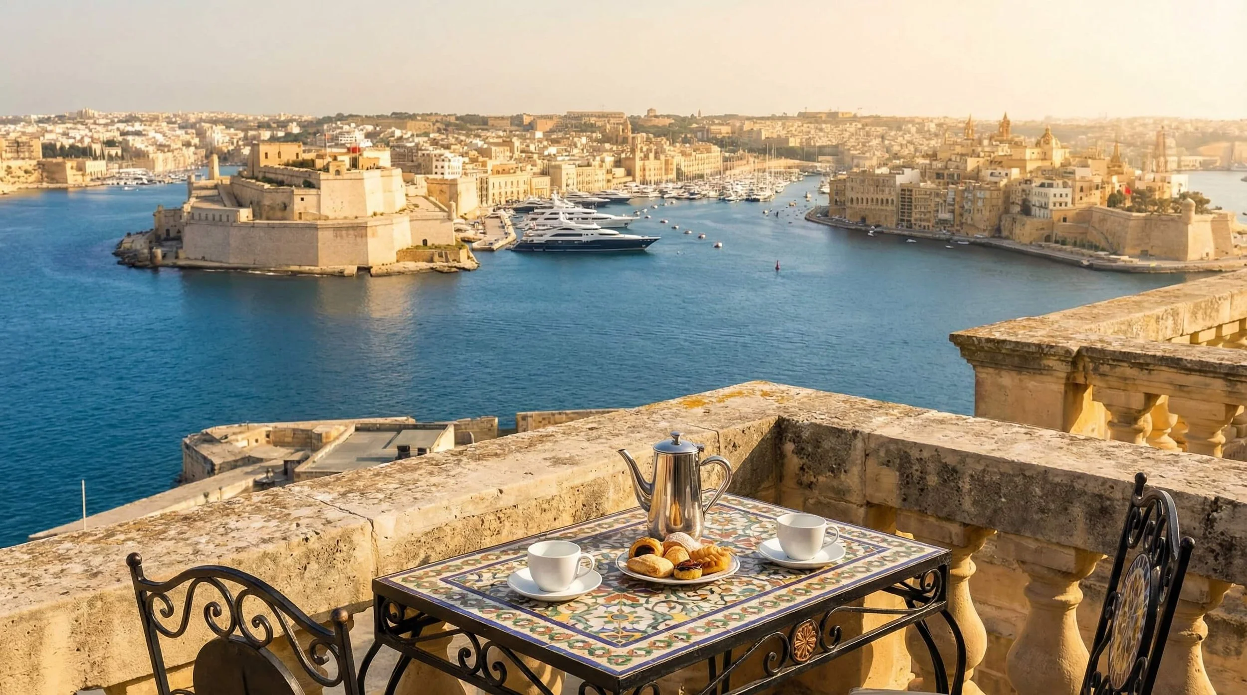 The historic Grand Harbour: A daily view for many American expats in Malta.